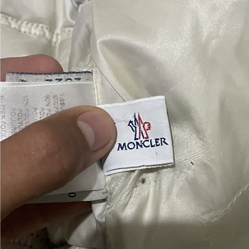 Moncler Black and Cream Puffer Jacket - Picture 6 of 11